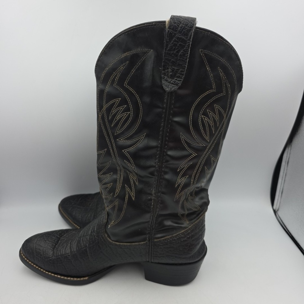 Bronco  Cowboy Boots Black Men's US Size 9 EE Made In The USA